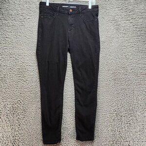 Old Navy Jeans Womens 10 Black Rockstar Mid-Rise Skinny